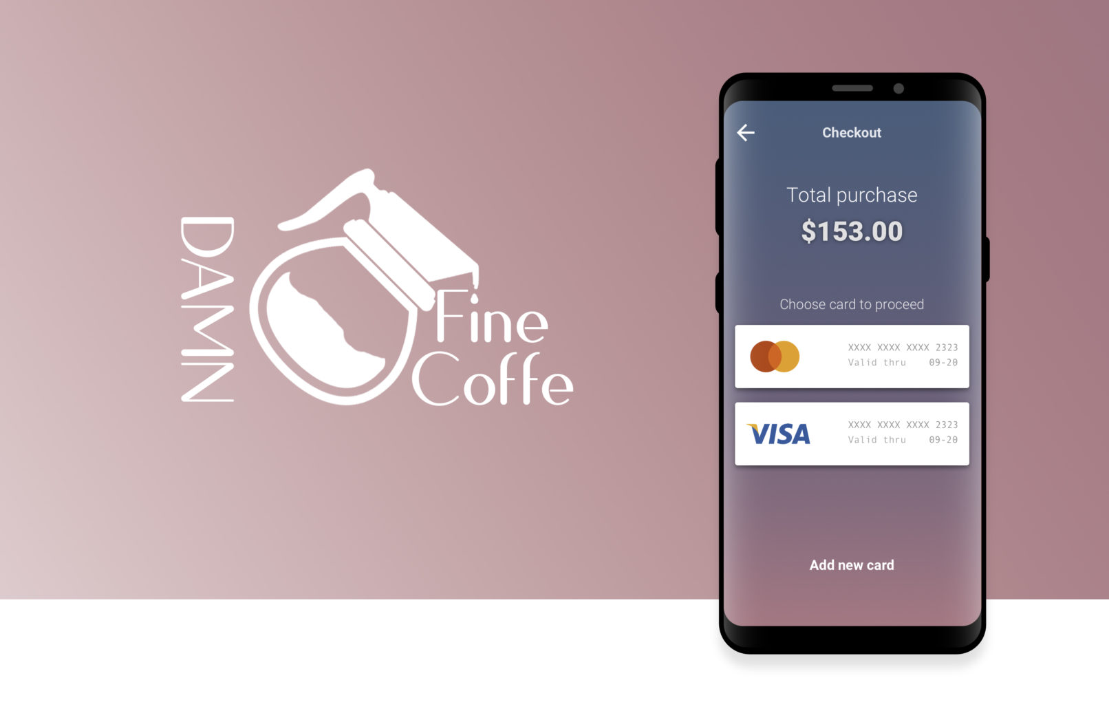 Credit card checkout page mobile